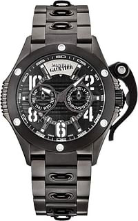 Jean Paul Gaultier JPG0105002 Round Shape Analog Stainless Steel Strap Watch for Men 44 mm - Black