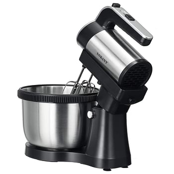 SOkany Kitchen Food Mixer Stainless Steel 4L 5 Speed 1000W Blender for Eggs Cake SK-6662 - Black and Silver