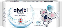 aiwibi 99.91% Pure Water Premium Baby Wet Wipes 60 Pcs