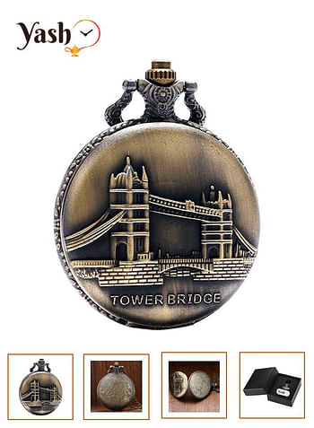 Yash London Tower Bridge Quartz Pocket Watch