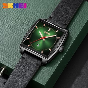 SKMEI  9316 Simple Japan Quartz Movement Watch Mens Genuine Leather Strap 3Bar Waterproof