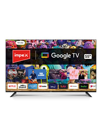 Impex 55 Inch FHD Google Smart TV with Dolby Vision Atmos and Dolby Audio, DTS HD, Built-in Chromecast, 2GB RAM, 8GB ROM, HDMI ARC, Super Slim Design with Voice Remote - evoQ 55S4RLC2