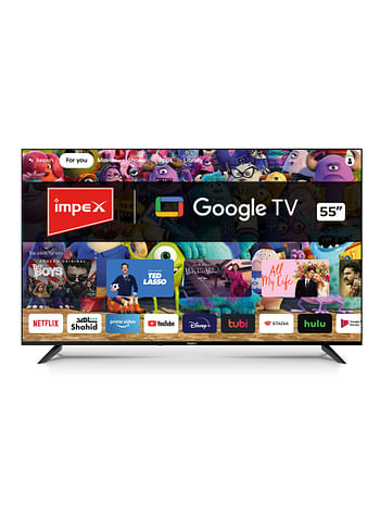 Impex 55 Inch FHD Google Smart TV with Dolby Vision Atmos and Dolby Audio, DTS HD, Built-in Chromecast, 2GB RAM, 8GB ROM, HDMI ARC, Super Slim Design with Voice Remote - evoQ 55S4RLC2