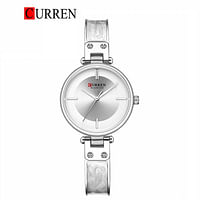 Curren 9058 Original Brand Stainless Steel Band Wrist Watch For Women / All Silver