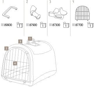 IMAC Linus Carrier for Cat & Dog - Blue (50 x 32 x 34.5cm)