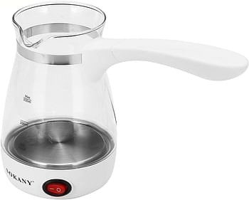 Sokany YLW-606 Pyrex Coffee Maker 600 watt 500 ml - White