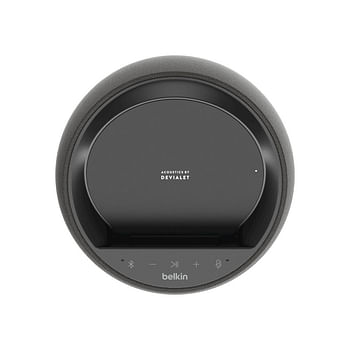 Belkin - مكبر صوت ذكي SoundForm Elite Hi-Fi + شاحن لاسلكي 10 وات - أسود
