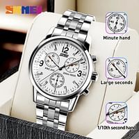 SKMEI Business Fashion Stainless Steel Waterproof Watches for Men 9070.