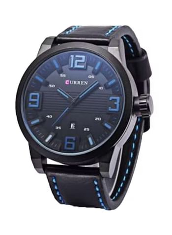 Curren 8241 Men's Water Resistant Quartz Analog Watch - 50mm - Black