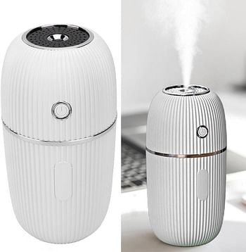 Air Diffuser Mist 300ml Aroma Diffuser Mute Work Aromatherapy Humidifier Colorful Mood Light for Study or Relaxing for Home or Car (White)