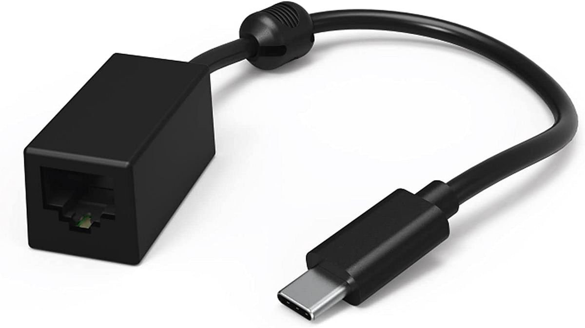 Hama 177104 USB Type-C 3.1 Gigabit Ethernet Adapter, Black