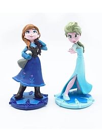 Princess Action Figure Toy Cake Topper Birthday Theme Party Supplies, Home Decoration Item, ELS And ANNA, 2 Pieces