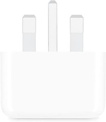 محول طاقة USB-C 20 واط - 3 سنون - أبيض (عام)