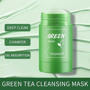 Face Clean Mask | Green Tea Cleansing Stick Mask | Deep Cleansing Moisturizing Mask | Anti-Acne Facial Mask | Blackhead Remover | Oil Control and Pores shrink