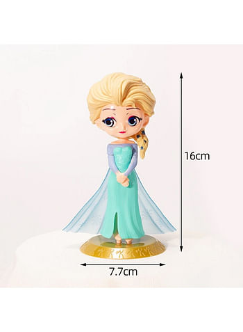 Queen Action Figure Princess Mini Statue Model Doll Toy For Kids Birthday Cartoon Cake Topper Home Décor Theme Party Supplies Golden