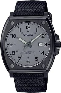 Casio Men's Quartz 10-Year Battery Date Indicator 43.4mm Watch MTP-E715C-8AV, Black