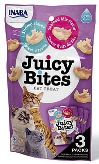 Inaba Juicy Bites Shrimp & Seafood Mix Flavor 33,9g /3 Pouches Per Pack