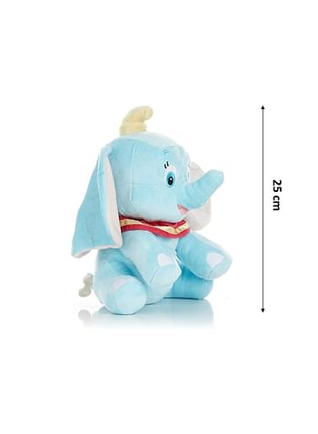 Blue 25 cm Cute Jumbo Elephant Plush Toy Lovely Stuffed Animal Horse Toy for Baby Kids Perfect for Birthday Gifts