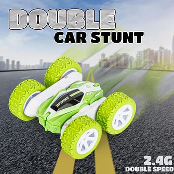 Toyz RC Racing Stunt Car Toy Remote Control 2.4Ghz 360° Rotating Double Flip USB Rechargeable Kids Toy