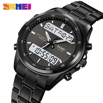 SKMEI  Men Electronic Watch Dual Display Electronic Watch Multifunctional Waterproof Watch Fashion Business Style For Men  2049.