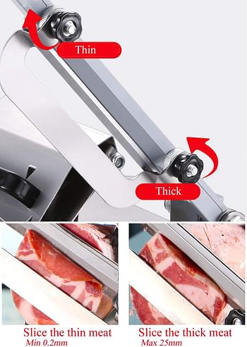 Manual Frozen Meat Slicer Hand Meat Slicing Machine Beef Mutton Roll Meat Cheese Slicer Stainless Steel Meat Slicer Cutter