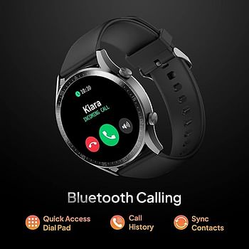 Fire-Boltt Talk 2 Pro Bluetooth Calling Smartwatch, 1.39" TFT Display with Dual Button, Hands On Voice Assistance, 120 Sports Modes, in Built Mic & Speaker with IP68 Rating (Black)