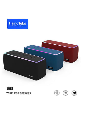Haino Teko Germany S58 Wireless Portable Bluetooth Speaker LED Light