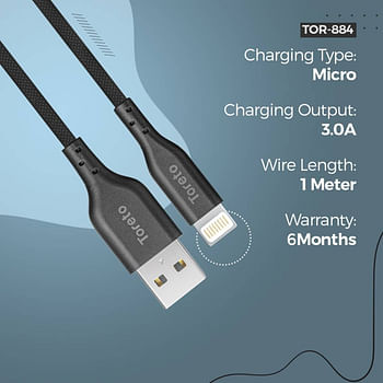 Tor Cord Trenza 1 M Braided Lightning Cable Tor 884 TORETO