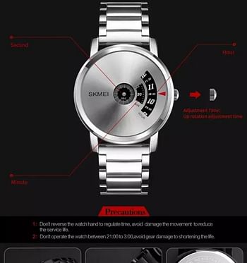 SKMEI 1260 Fashion Quartz Waterresist Creative Stainless Steel Business Watch For Men