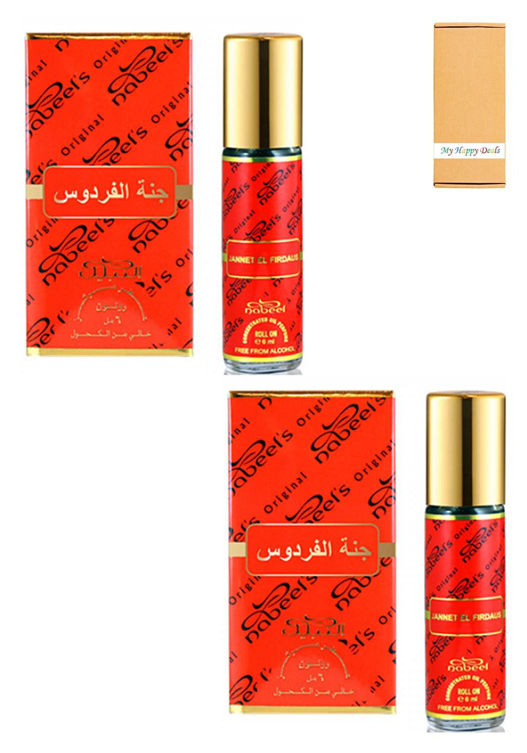 Nabeel Jannet El Firdous Alcohol Free Roll On Oil Perfume 6ML 2 Pcs