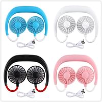 Portable Neck Fan, Hand Free Personal Mini Fans USB Rechargeable,360 Degree Free Rotation bag, Sports, (3 Speed Adjustable) Wearable Neckband Cooler || Multicolor
