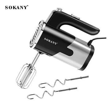 Sokany Sk-6621 Hand Mixer Blender 800 Watts - Black and Silver