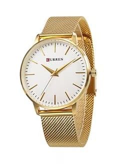 CURREN Women's Water Resistant Stainless Steel Analog Watch WT-CU-9021-GO