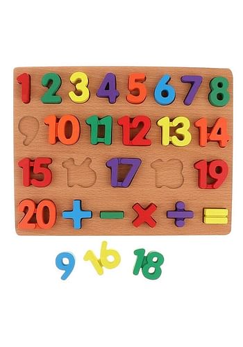 66 Pieces Set of Wooden A to Z Alphabet, 1 to 20 Counting Numbers & Multiple Shapes Educational Learning Puzzle Toy for Toddlers - (Set of 3)