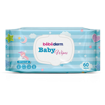 Bebederm Baby Wet Wipes Fragrance Free 60's Premium
