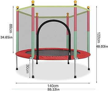 Indoor Trampoline, Kids Adult Bouncer, Baby Jumper, Children Bouncers With Guardrail Fitness, Thick Spring, Anti-Skid Shock Absorption