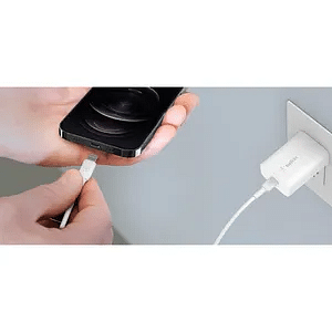 Belkin Boost Charge 25W USB Type-C PD 3.0 Wall Charger with PPS compatible with iOS + Android (WCA004dqWH) White