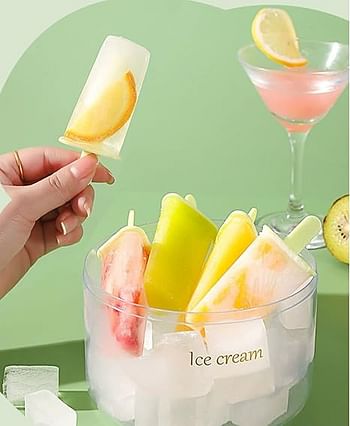 Mini Ice Pop Mold Diy Ice Cream Ball Ice Popsicle Home-made Frozen Mold Baby Fruit Shake Ice Cream Mold Reusable Ice Cream Tools random color