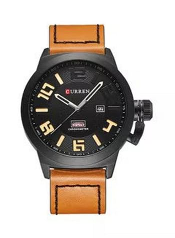 Curren 8270 Water Resistant Analog Watch for Men - Brown and Black