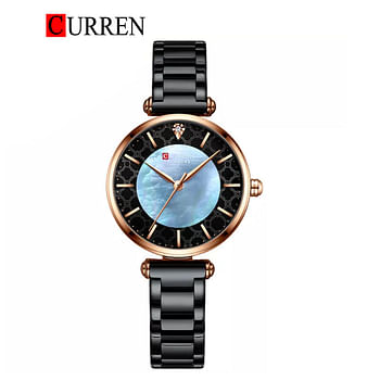 CURREN 9072 Original Brand Stainless Steel Band Wrist Watch For Women With  Box,