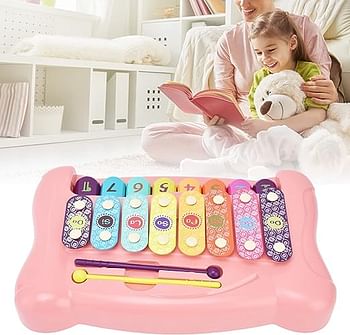 UV 8 Note Xylophone Toy Musical Instrument  (Pink)