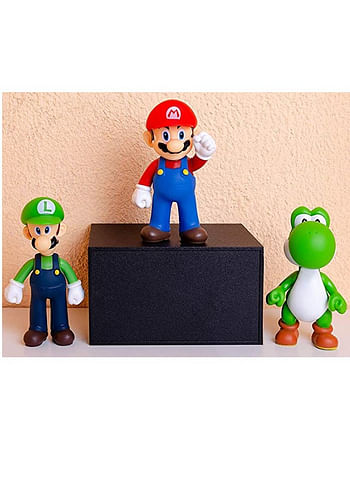 3 Pcs Trio Super Ario Inspired Action Figure Model Collectable Toy For Kids Birthday Movie Cartoon Cake Topper Theme Party Supplies MLY