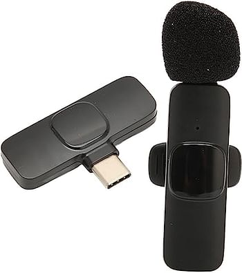 360 Mini Wireless Lavalier Microphone Black