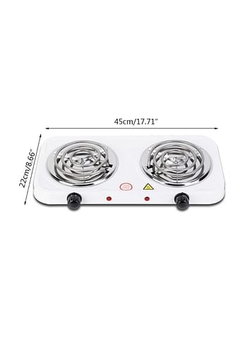 Hot Plate Portable Electric Coil Cooking Stove Double Burner 2000W Coffee Heater Kitchen Cooking Tool Durable and Antirust Lightweight Design