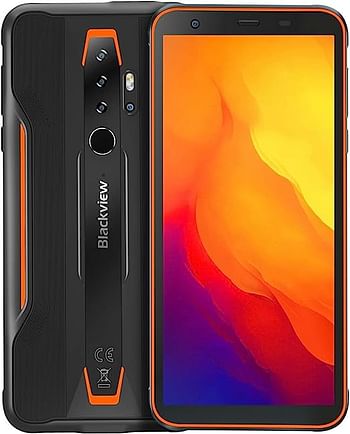 Blackview BV6300 Pro Rugged Phone, 6GB+128GB, Waterproof Dustproof Shockproof, Quad Back Cameras, 4380mAh Battery, 5.7-inch Android 10.0, 4G (Orange)