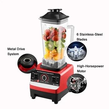 2 in 1 Sliver crest Ultra heavy Duty Blender Machine 2 in 1 , SC-1589 Silver Crest Powerful blender and grinder 2.5 Large Capacity