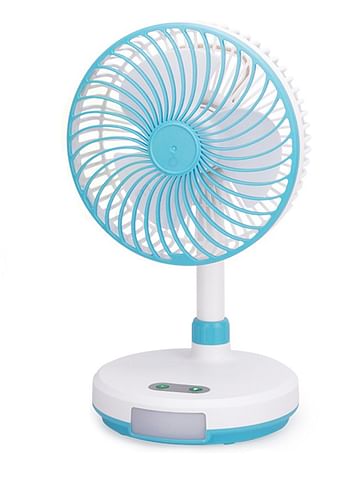 Portable Rechargeable Mini Fan - White and Blue