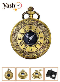 Yash Romanian Style Quartz Pocket Watches Collection Rom Bronze GC