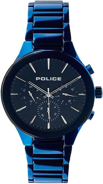 Police Gifford Men's Analogue Quartz Watch with Blue Dial and Blue Stainless Steel Bracelet - PL.15936JBBL-03M