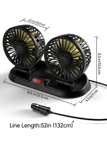 Universal USB 5V, Mini Electric Car Fan, 360 Degree Rotation, Low Noise Summer Air Conditioner Cooling Stable Wind Speed